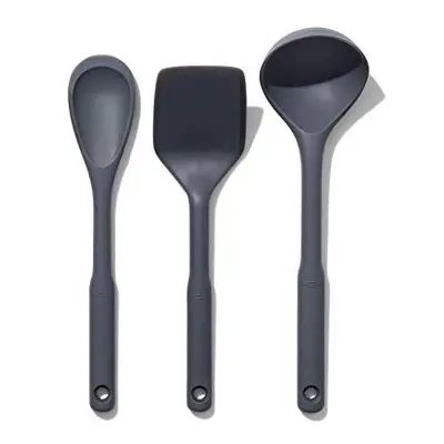 OXO Good Grips 3-Piece Silicone Utensil Set, Gray