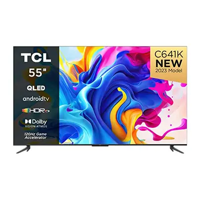 TCL 55C641K 55-inch QLED Television, 4K Ultra HD, 4K Android TV Smart TV (Game master, Dolby Atm