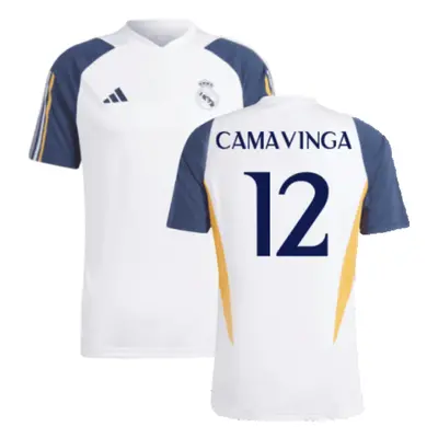 (XL) Real Madrid Training Shirt (White) (Camavinga 12)