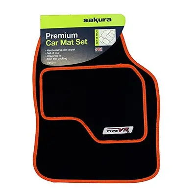 Sakura SS5307 Universal Car Mat Set , Orange