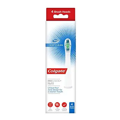 Colgate Deep Clean Proclinical Refill Toothbrush Heads, Soft Bristle Heads for Plaque Removal, P