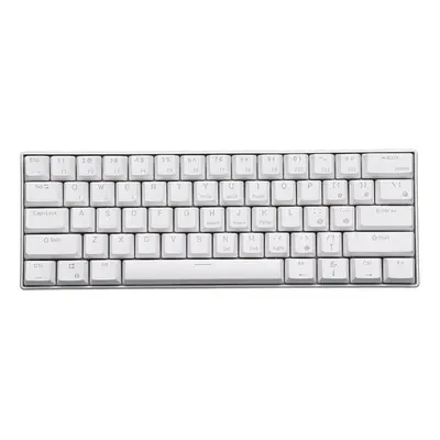 (White, Brown Switch) Mechanical Keyboard Keys Bluetooth 5.0 Wired Dual Mode RGB Gaming Keyboard