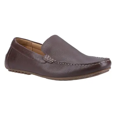 (Brown, (Adults')) Hush Puppies Ralph Leather Men's Brown Boat Shoes