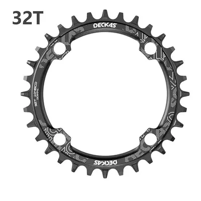 (Blue, 32T) Round Narrow Wide Chainring For MTB Mountain Road Bike 32T 34T Single Disc Bicycle C