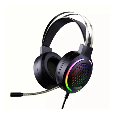 (Black) Gaming Headset 7.1 Virtual Surround Sound 50mm Unit RGB dynamic breathing Light Headphon