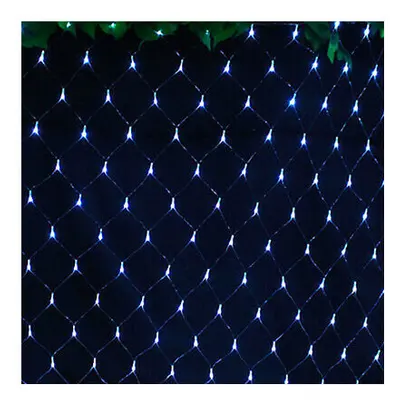 (White, 4MX6M 880LED) 6x4M LED Curtain Window Net Mesh String Fairy Lights Waterproof Plug Xmas 