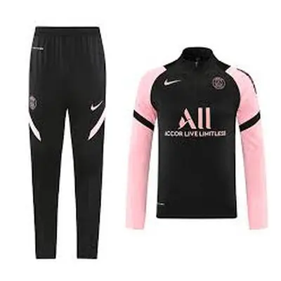 (Small Black And Pink Sleeves Nike Psg Tracksuit) PSG TRACKSUITS