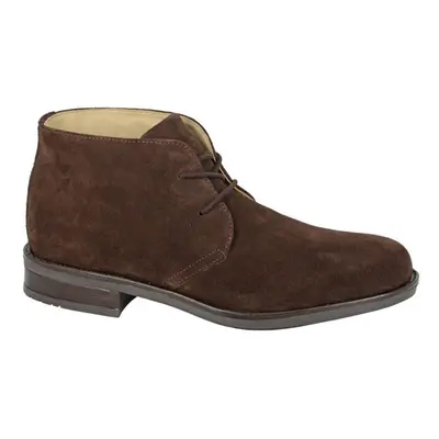 (11 UK, Dark Brown) Roamers Mens Suede Chukka Boots