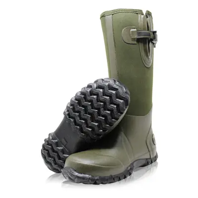 (8 UK EU42, Green) Dirt Boot Unisex Neoprene Wellington Muck Field Sport Boots Adjustable Rain W