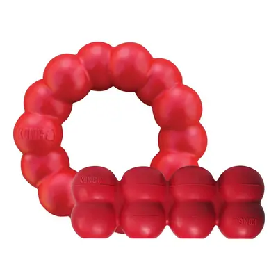 KONG Ring & Goodie Ribbon - Durable Rubber Dog Toys - Ring Chew Toy for Dog Dental Health - Trea