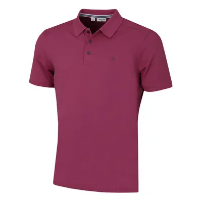 (M, Mauve) Calvin Klein Mens Campus Button Ribbed Collar Golf Polo Shirt