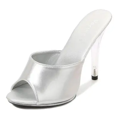 (silver, 40) Women's Sexy Heels Sandals 11cm High Fashion Heels Girls Shoe Slipper Summer Sandal