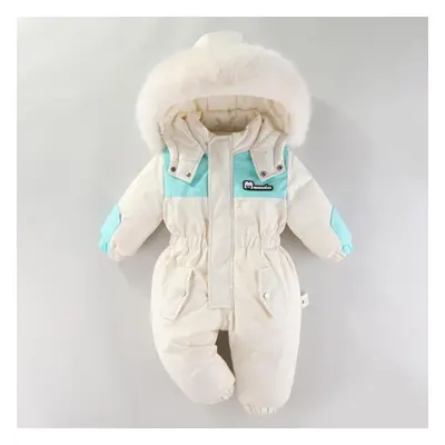 (white, 100cm) -30 Degree Winter Baby Ski Suit Jumpsuit Outwear Suits For Infants Baby Ski Suit 