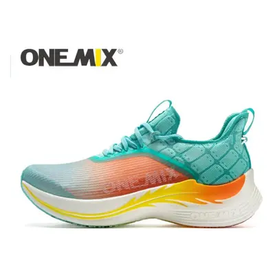 (Orange, 36) ONEMIX Marathon Running Racing Shoes Professional Stable Support Shock-relief Ultra