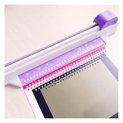 (purple) Hole Poucher A4 Paper Puncher Sheet Capacity Manual Handheld Hand Push Desktop