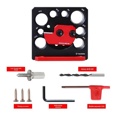 (red,black, 8-hole + rounding nails + 4mm drill bit) 8-hole Electric Adjustable Rounder For Wood