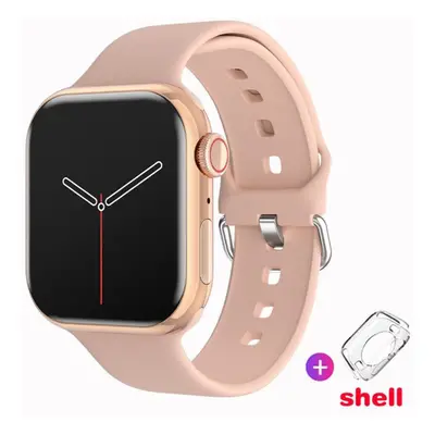 (pink, silicone strap) Watch Smart Watch Men Body Temperature Bt Call Nfc Always On Display Fitn