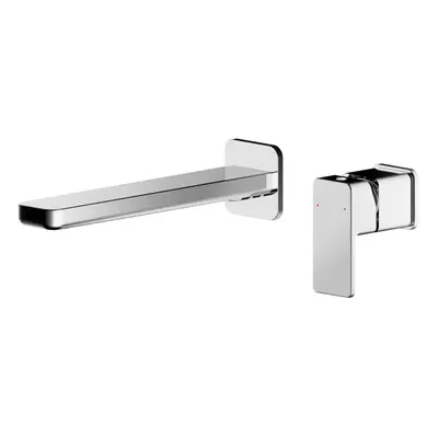 Square Wall Mount Tap Hole Basin Mixer Tap Chrome