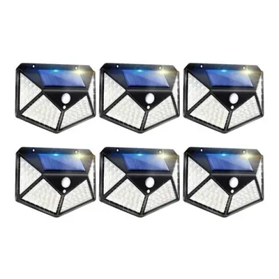 (black, 100LED*6 PACK) Newly Upgraded Adjustable Solar Safety Night Light Motion Sensor Floodlig