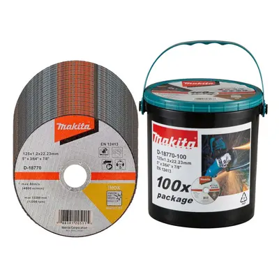 100x Makita D-18770 Fast Cutting Extra Thin Metal Grinder Disc 125mm 1.2 22.23mm