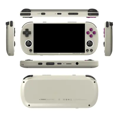 (gray, No Card(0 Games)) Smart Pro Handheld Game Console 4.96&apos;&apos; Ips Screen Linux Syste