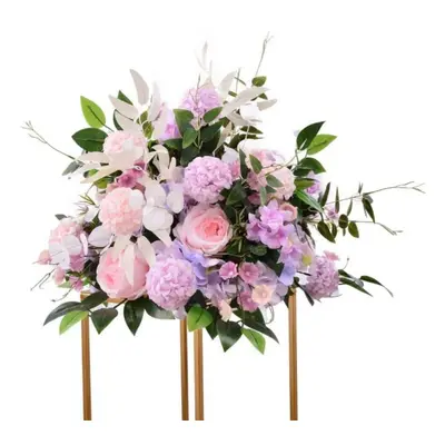 (light purple) 40cm Artificial Flower Ball Table Decoration Home Party Floral T Stage Arrangemen