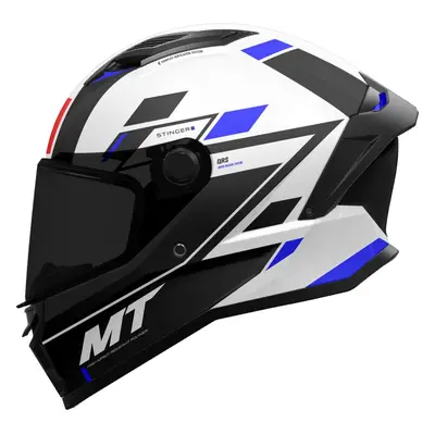 (XL) MT Stinger Zivze A7 Full Face Helmet Gloss Black / White / Blue