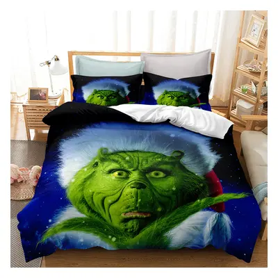 (Style 24, Double(200X200CM/3PCS)) The Grinch Kids Bedding Single Double Duvet Cover