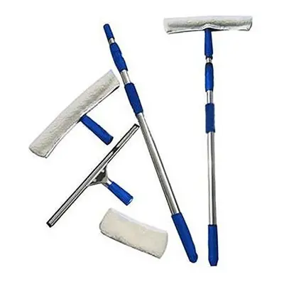 MD MUZ TELESCOPIC Window Cleaning Washing Kit Washer Wash Pole Large Cleaner Squeegees