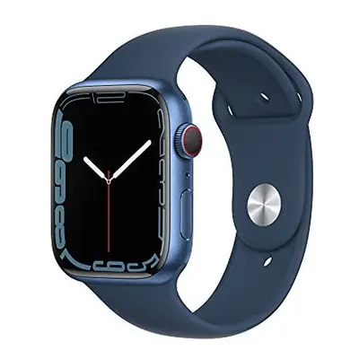 Apple Watch SeriesÂ (GPS + Cellular, 45mm) Smart watch - Blue Aluminium Case with Abyss Blue Spo