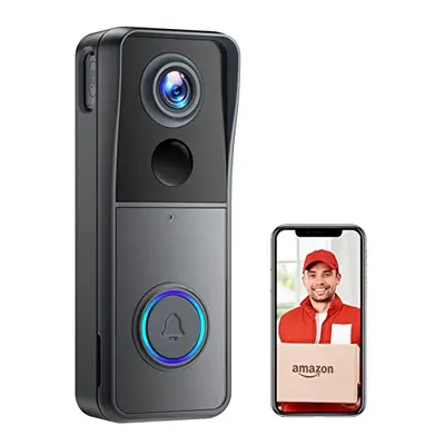 Wireless WiFi Video Doorbell Camera, 1080P HD Smart Video Door bell with Camera Battery Operated