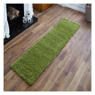 (Everest Shaggy cm High Pile Non Shed Green Shaggy Rug x 230cm (1ft 11" x 7ft 7") Runner) Everes