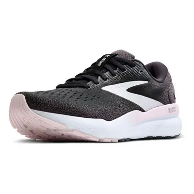 Brooks Womens Ghost Neutral Running Shoe - Black/White/Orchid Ice - 11.5 Medium