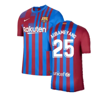 (XL) Barcelona Home Shirt (AUBAMEYANG 25)