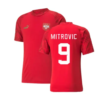 (L) Serbia Pre-Match Jersey (Red) (MITROVIC 9)