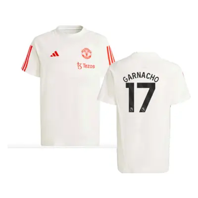 (XXL) Man Utd Training Tee (White) - Kids (Garnacho 17)