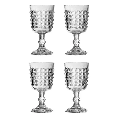 Set Of Pyramid Wine Goblets, Clear, ml