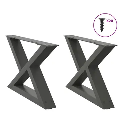 (anthracite, x (30-31.3) cm) vidaXL Coffee Table Legs pcs Black 60x(30-31.3) cm Steel