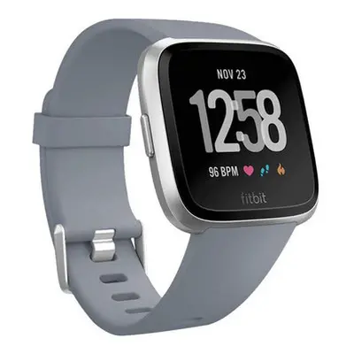 Smartwatch Fitbit Versa dial silver 40mm strap rubber sports GPS watch