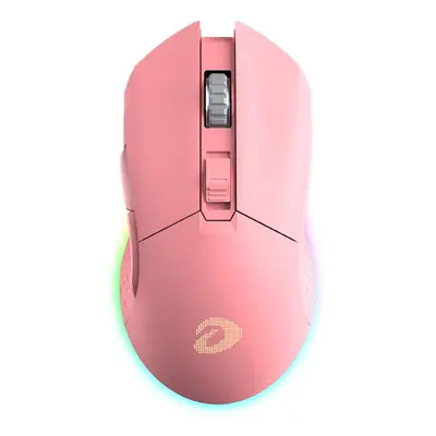 (Pink) Dual Mode Mouse RGB 2.4GHz Wireless Wired Gaming Mouse Built-in 930mAh Recharging Battery