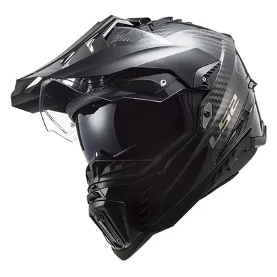 (L) LS2 MX701 Explorer Carbon ECE 22.06 Adventure Helmet Gloss Carbon