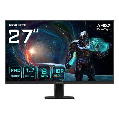 GIGABYTE GS27FA 27" FHD Gaming Monitor - x 1080, 180Hz, 1ms, cd/mÂ², FreeSync, HDR Ready, HDMI 2