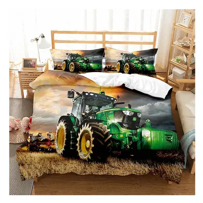 (Style 01, Double (200X200CM)/3PCS) tractor Bedding Single Double King Duvet Cover UK