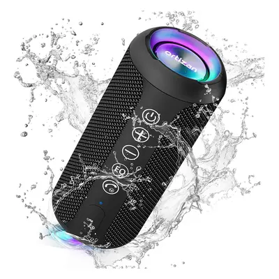 Ortizan Bluetooth Speaker, IPX7 Waterproof Portable Wireless Outdoor Speakers with LED Light, 24