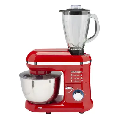 Sensio Home 2-in-1 Food Processor Blender & Stand Mixer 1300W Red