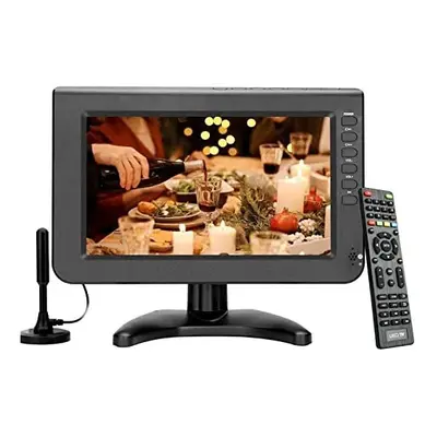 10.1" Small TV, Portable TV with Digital DVB-T2,for USB,Freeview,H.265,DC/12Volt,HDMI,AV input,R