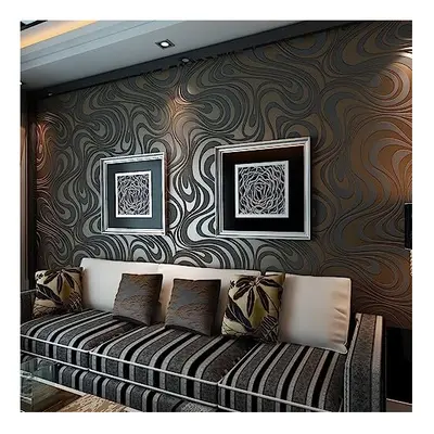 HANMERO Modern Luxury Abstract Curve 3D Wallpaper Roll Mural Papel De Parede Flocking for Stripe