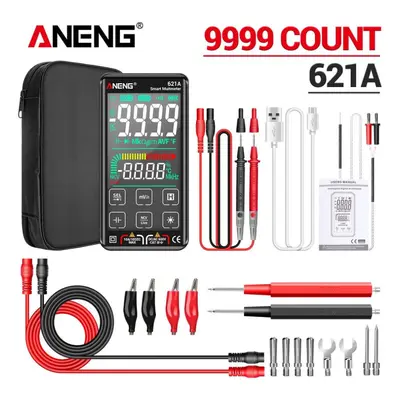 (black, pro) Aneng 621a Smart Digital Multimeter Touch Screen Multimetro Tester Transistor Count