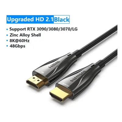 (black, 10M) Vention 8k Fiber Optic Hdmi Cable 48gbps Hdmi 2.1 Cable 8k@60hz Hdr Earc Hdmi Cord 