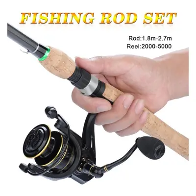 (2.4m Rod&Reel 4000) Sougayilang Fishing Rods And Reels Set Protable Telescopic Fishing Rod Spin